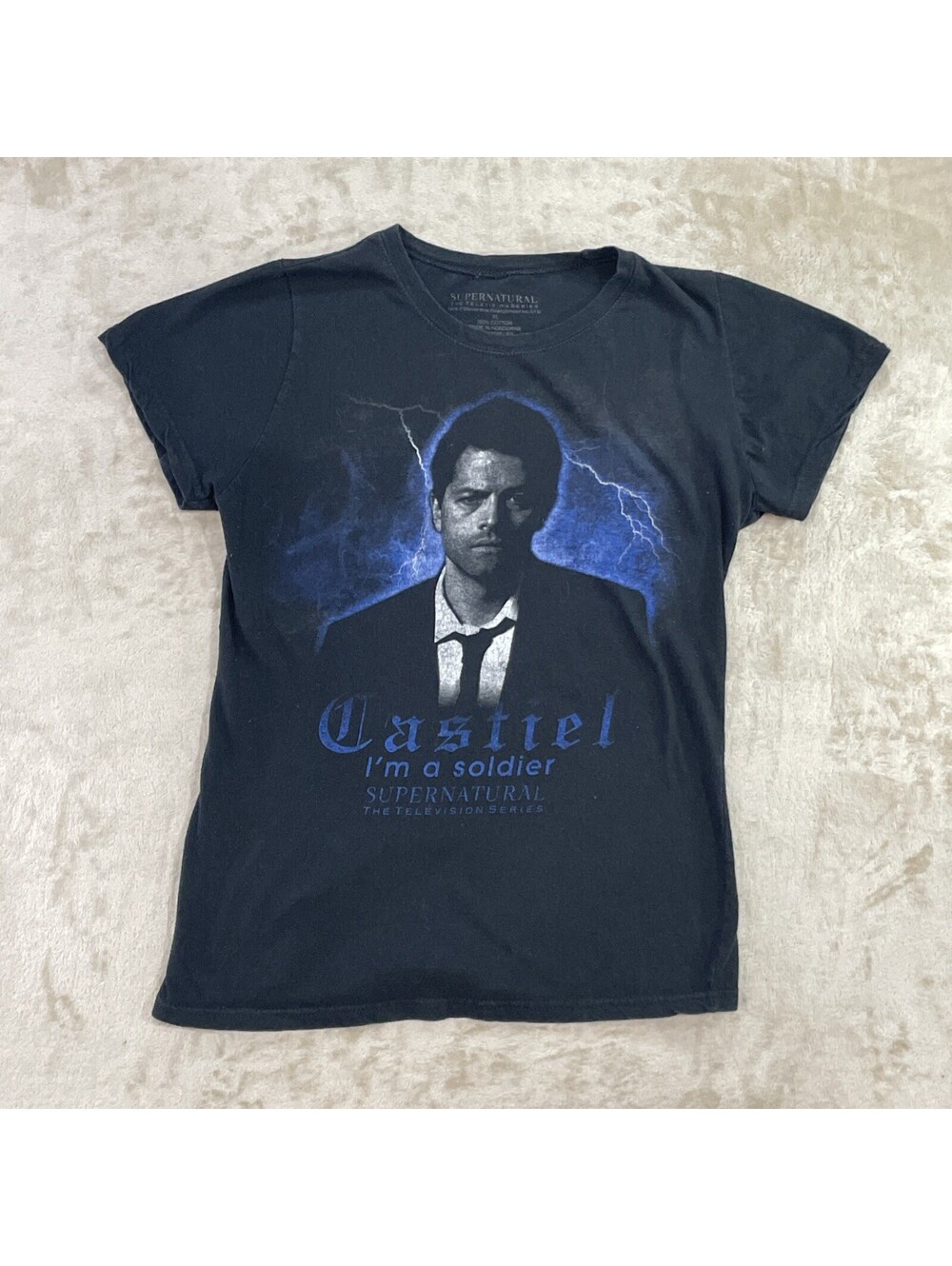 Castiel Supernatural TV Show Black Women’s T Shirt Size XL